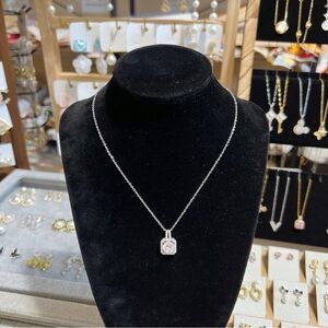 💓 sparkling rhinestones cute necklace, gold chain stainless steel